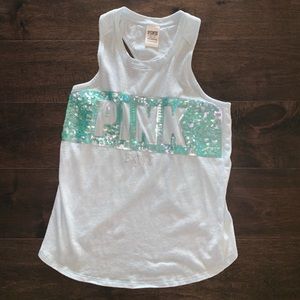 Victoria Secret Pink Light Blue Tank Top